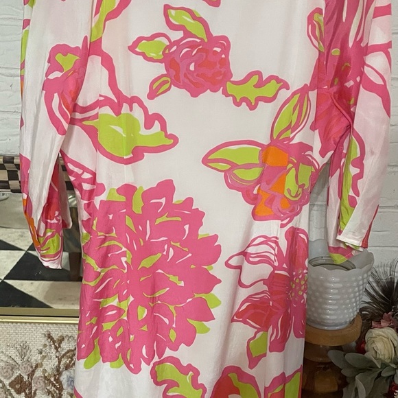 Lilly Pulitzer Floral Silk Dress - Picture 4 of 5